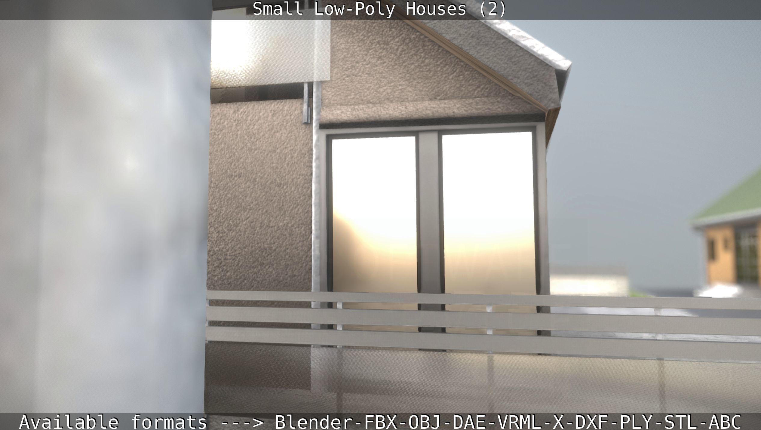Small Low-Poly Houses Version 2 Low-poly 3D model_115