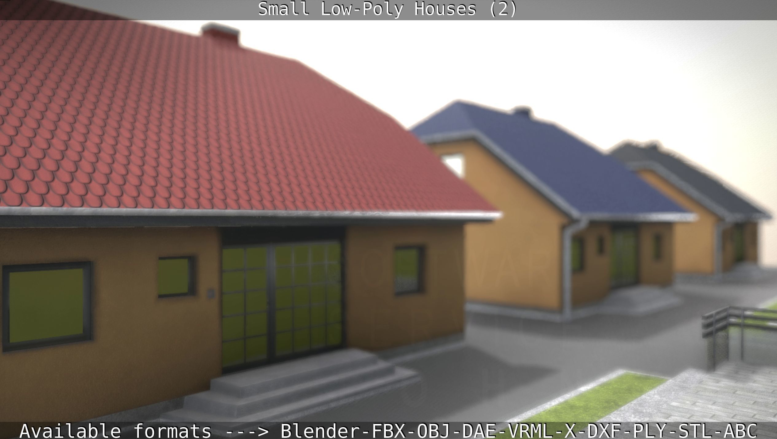 Small Low-Poly Houses Version 2 Low-poly 3D model_137