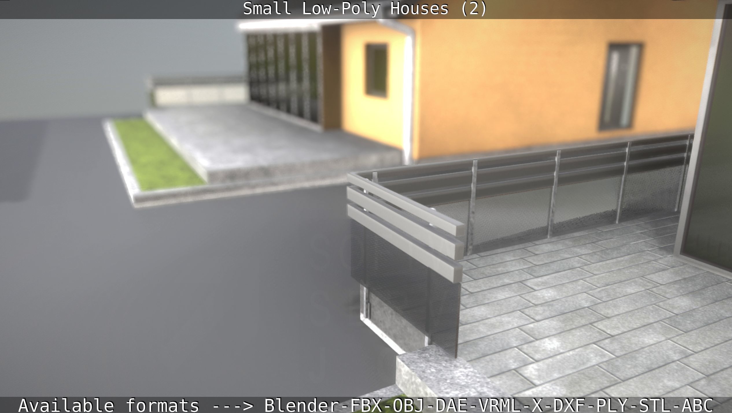 Small Low-Poly Houses Version 2 Low-poly 3D model_135