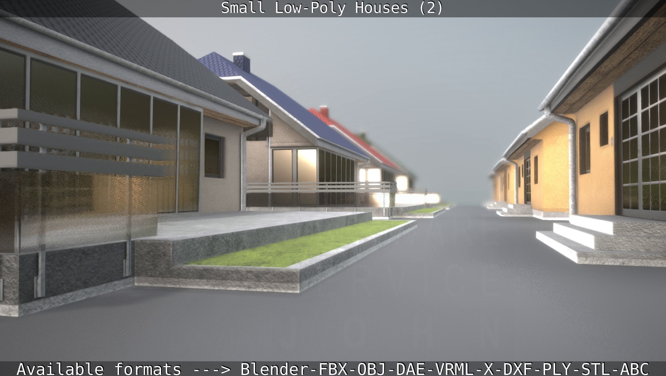 Small Low-Poly Houses Version 2 Low-poly 3D model_106