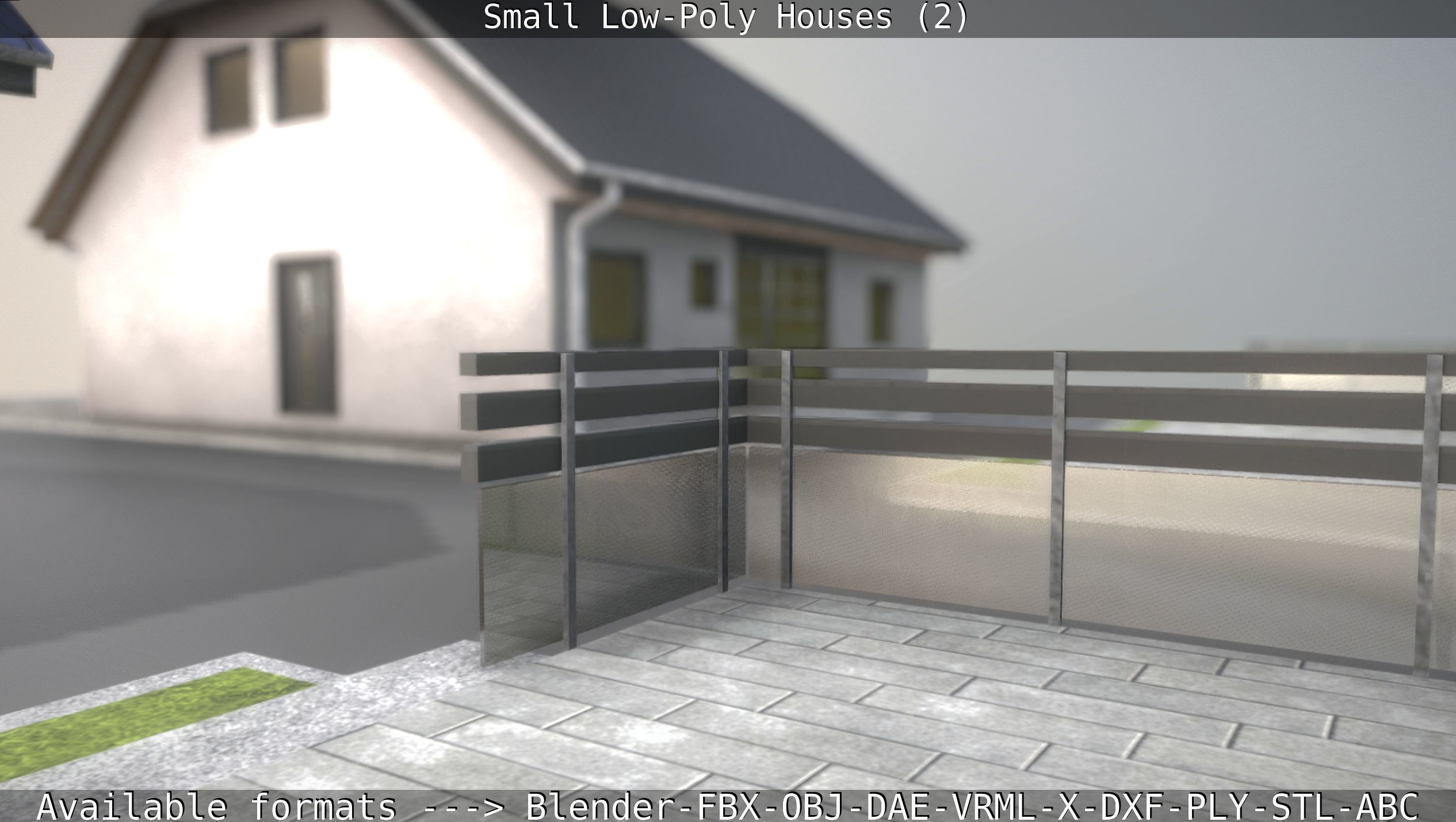 Small Low-Poly Houses Version 2 Low-poly 3D model_127