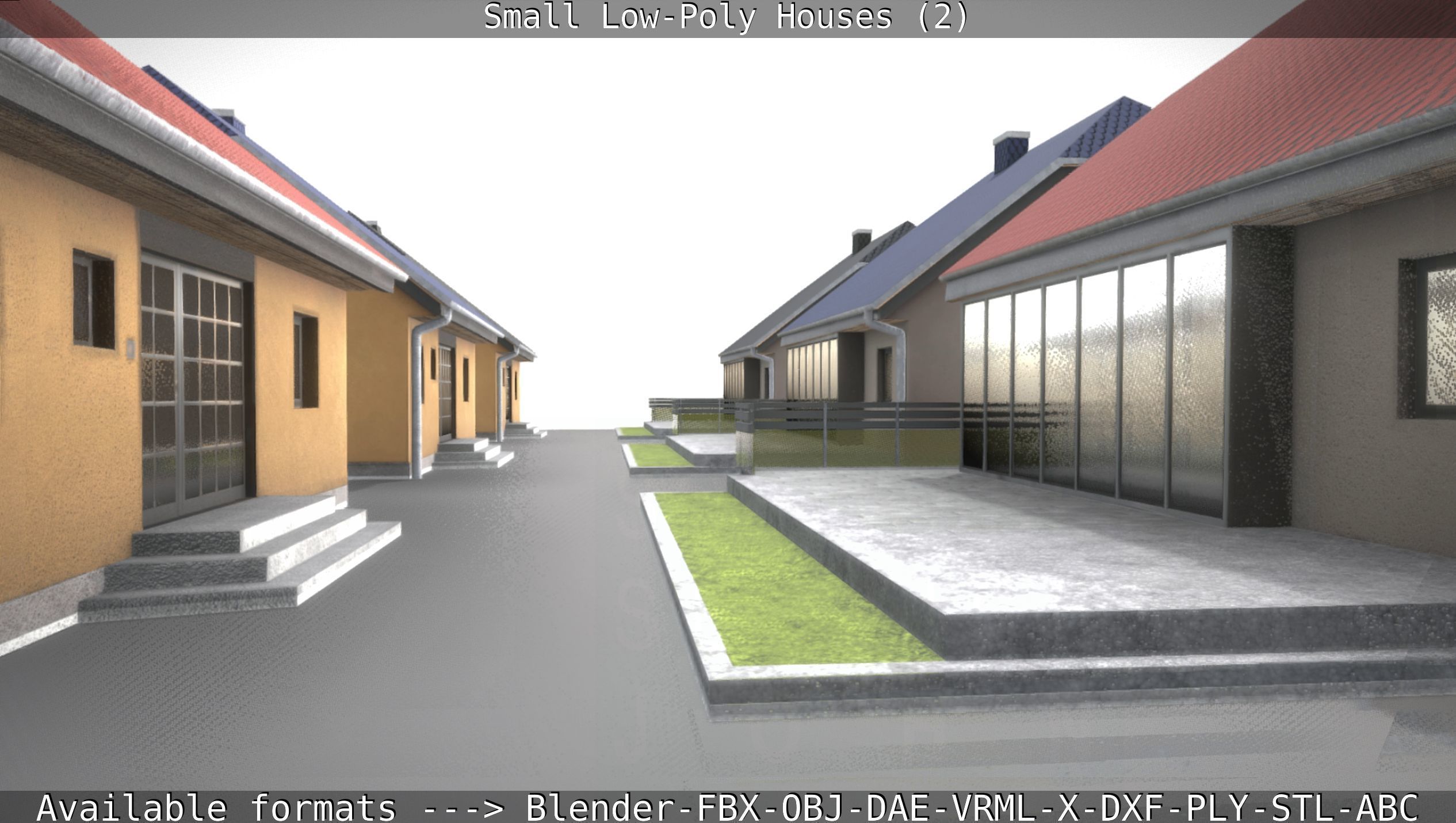 Small Low-Poly Houses Version 2 Low-poly 3D model_42
