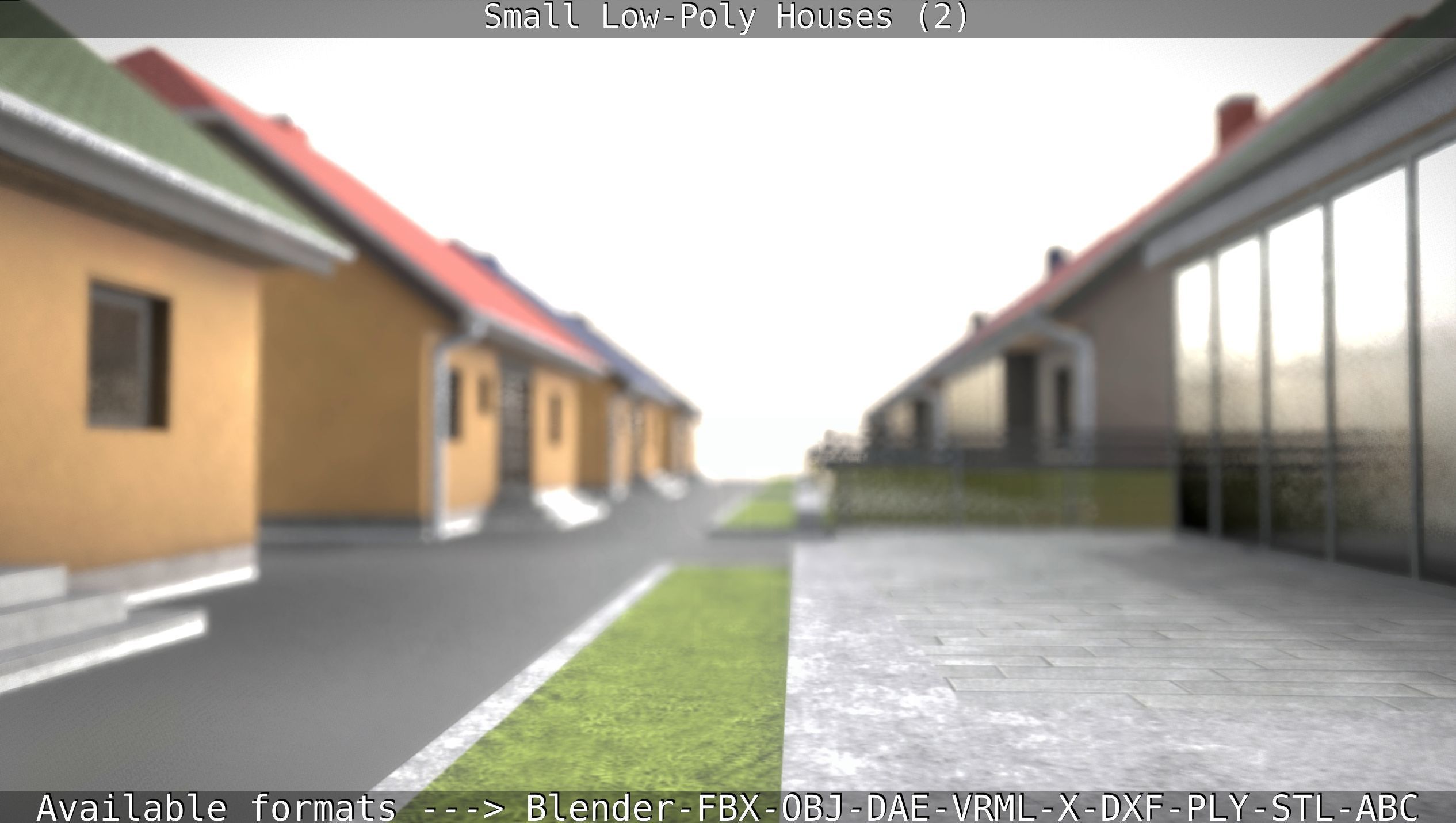 Small Low-Poly Houses Version 2 Low-poly 3D model_139
