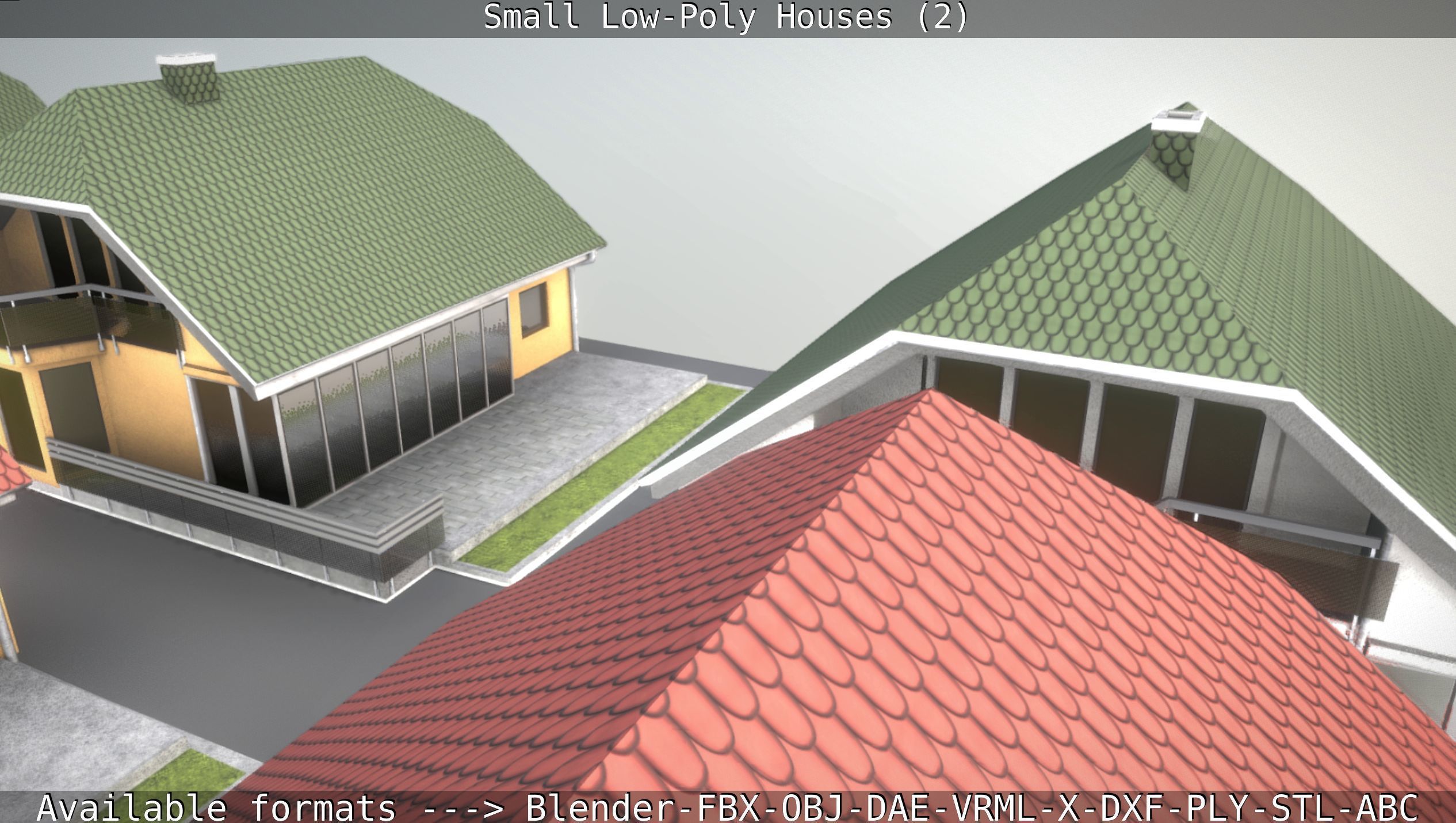 Small Low-Poly Houses Version 2 Low-poly 3D model_40