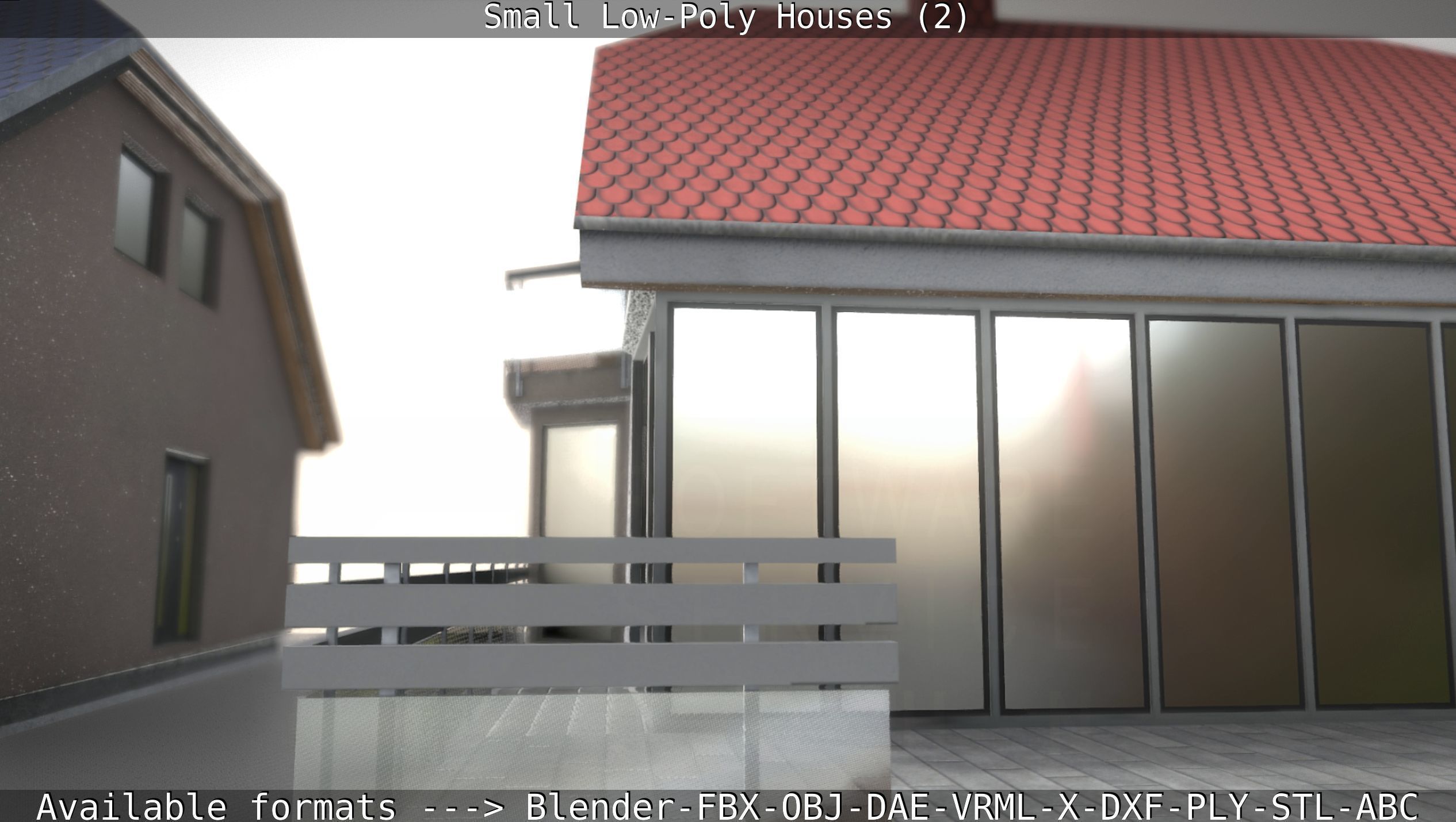 Small Low-Poly Houses Version 2 Low-poly 3D model_117