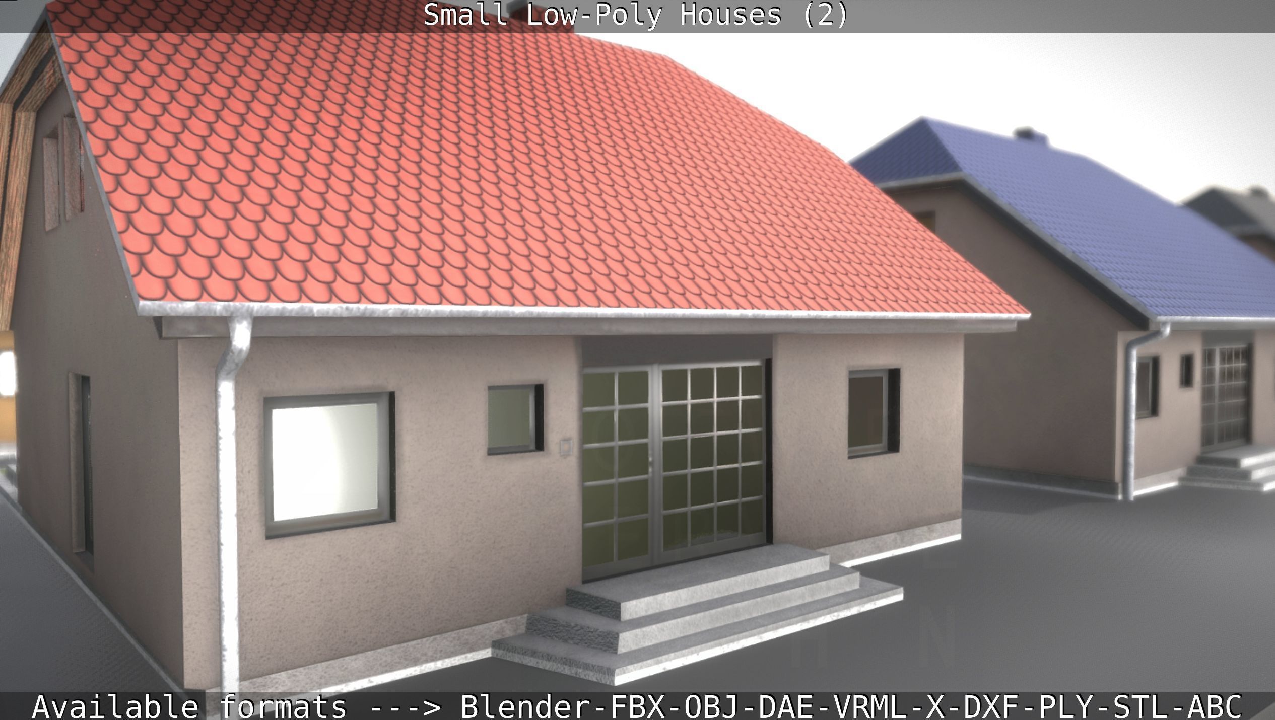 Small Low-Poly Houses Version 2 Low-poly 3D model_67