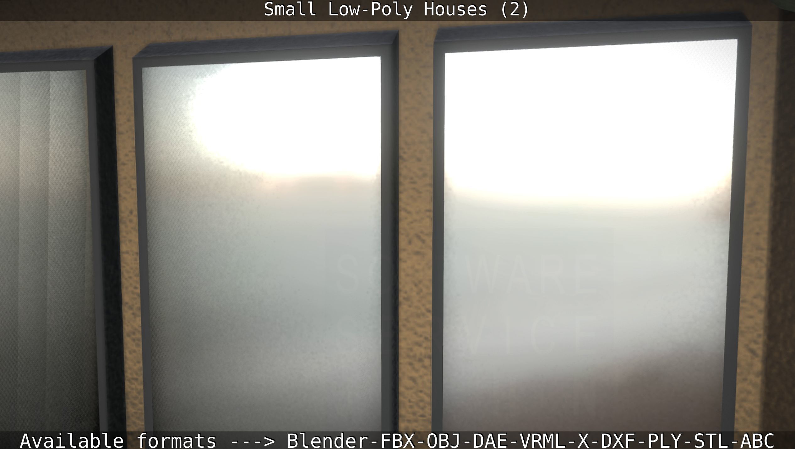 Small Low-Poly Houses Version 2 Low-poly 3D model_142