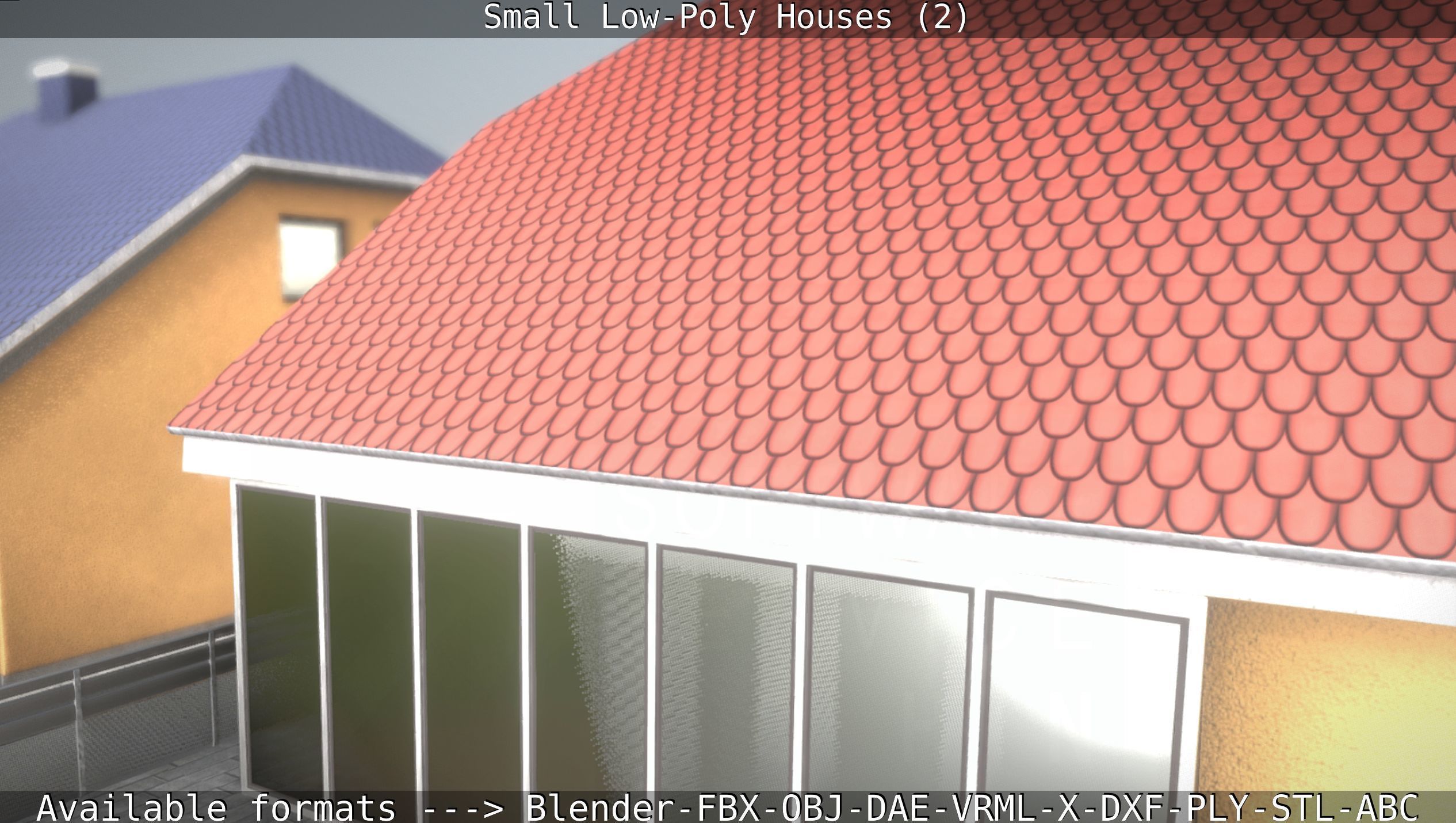 Small Low-Poly Houses Version 2 Low-poly 3D model_41
