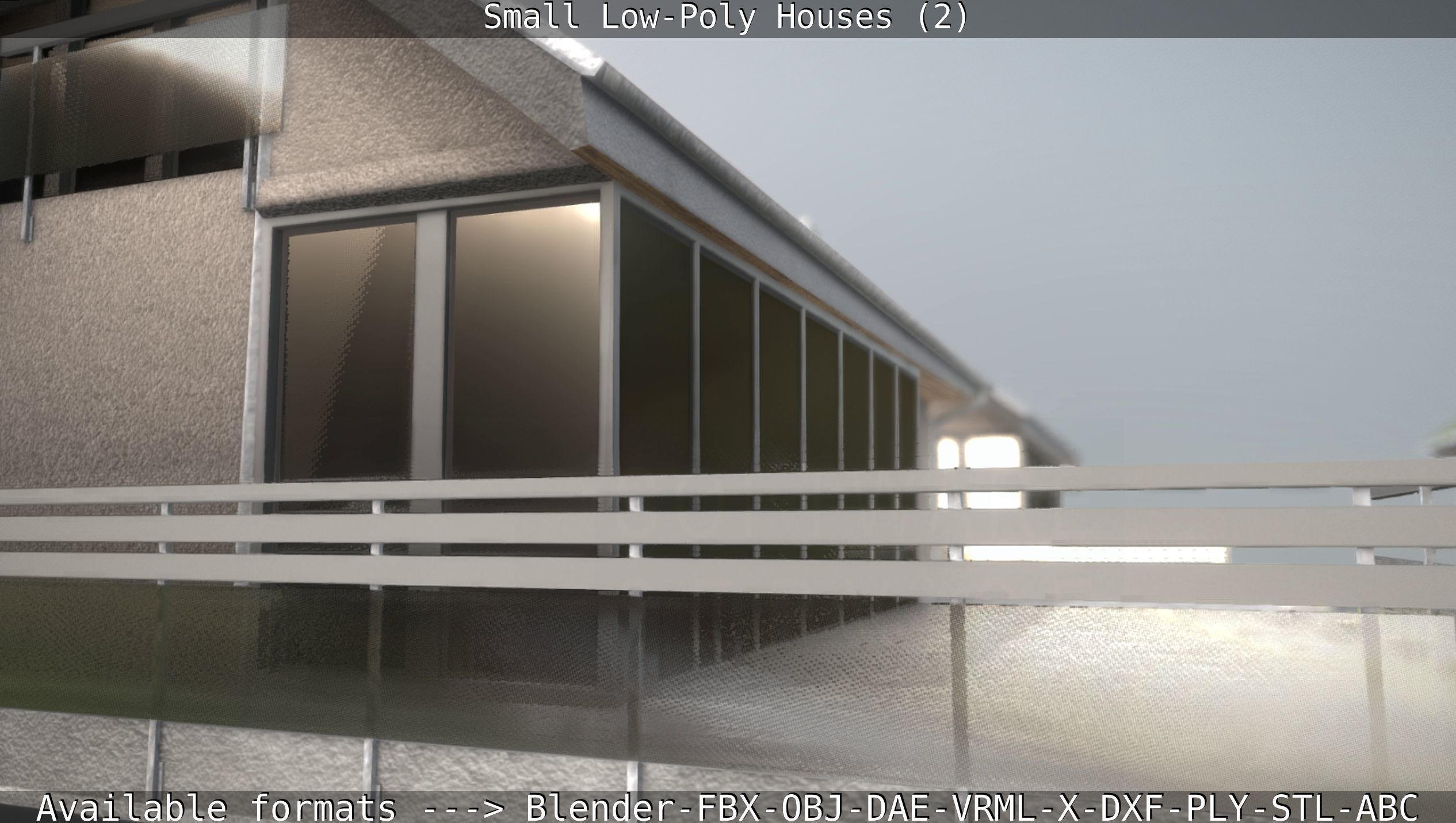 Small Low-Poly Houses Version 2 Low-poly 3D model_50