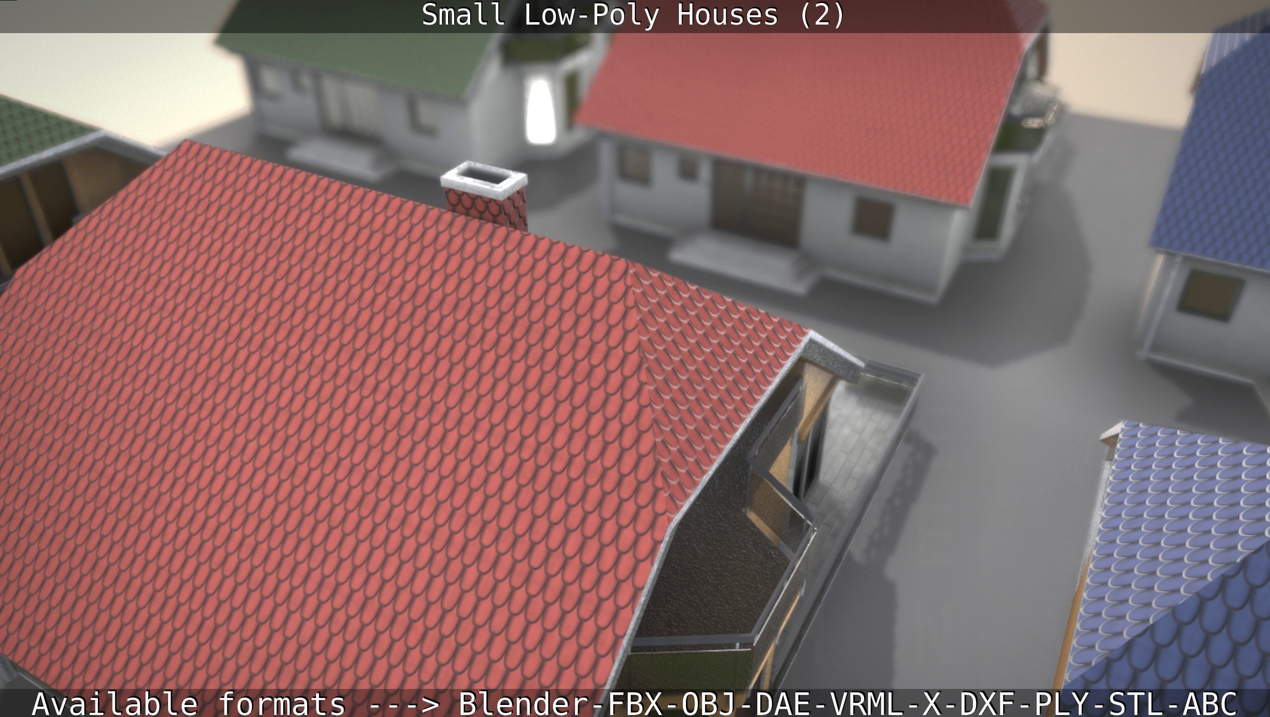 Small Low-Poly Houses Version 2 Low-poly 3D model_101