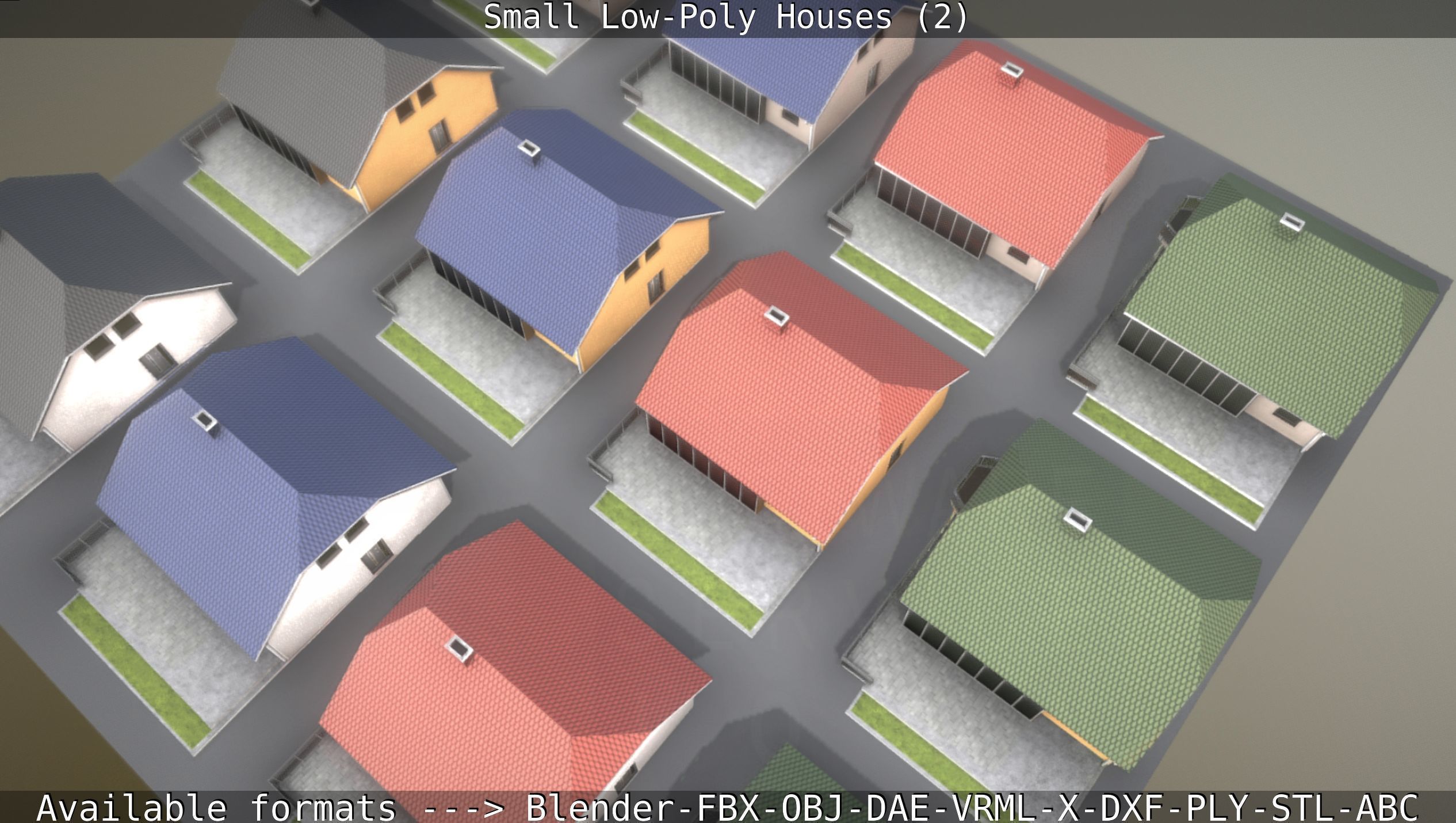 Small Low-Poly Houses Version 2 Low-poly 3D model_19