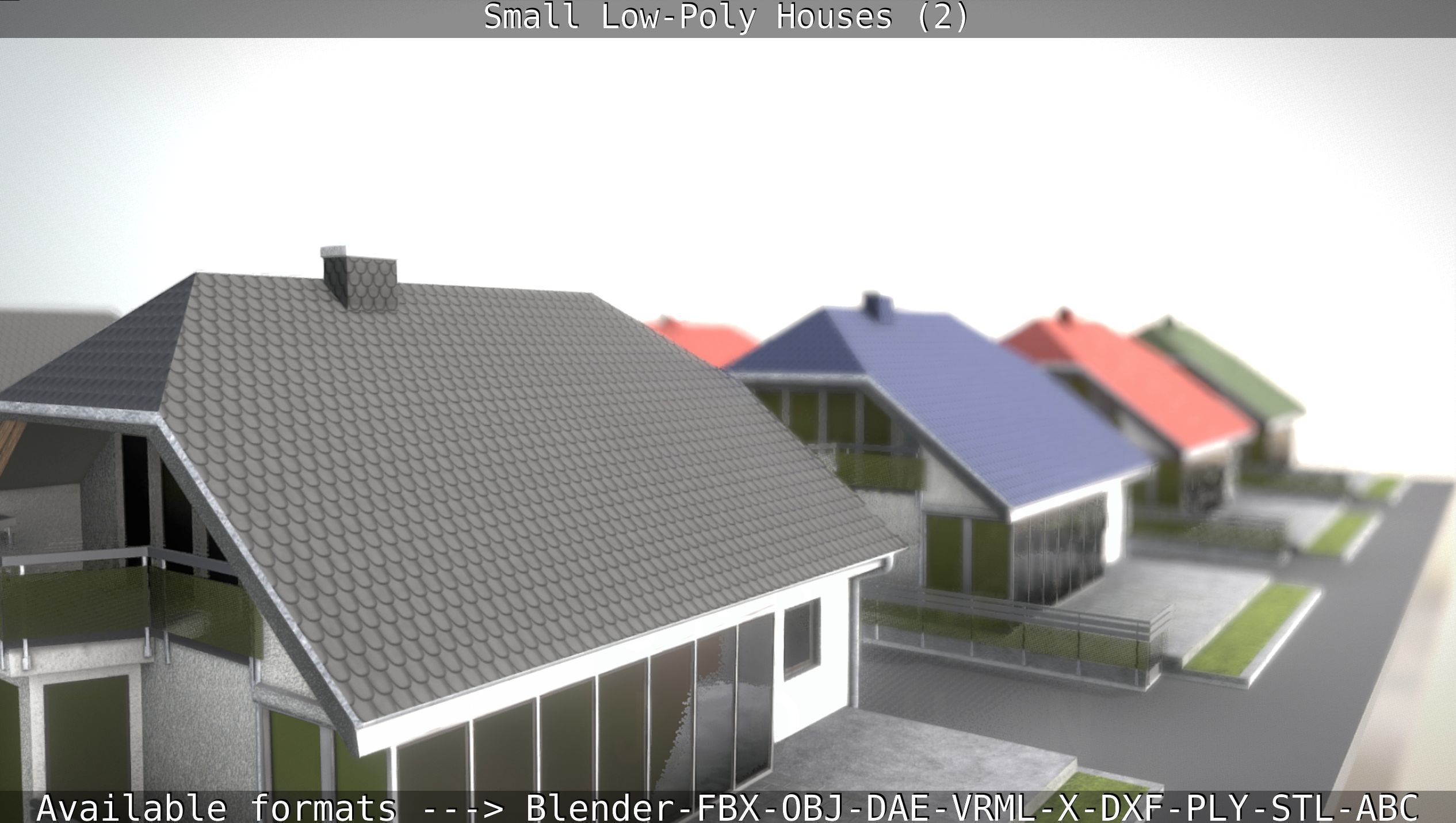 Small Low-Poly Houses Version 2 Low-poly 3D model_109