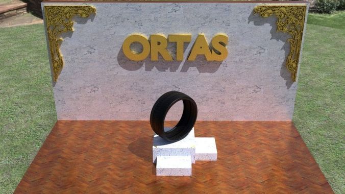 ORTAS TIRE NO 45 GAME READY AND 3D PRINTABLE 3D print model