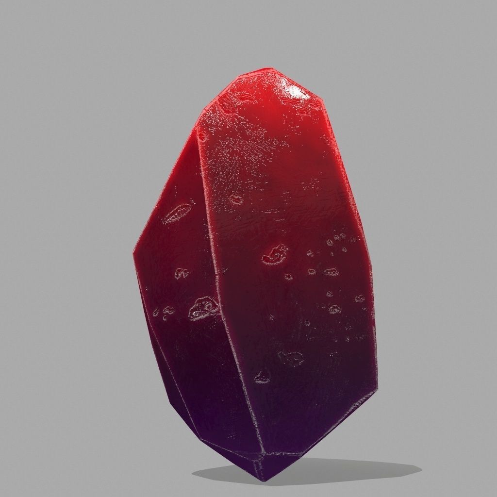 crystal set 3 stone Low-poly 3D model_2