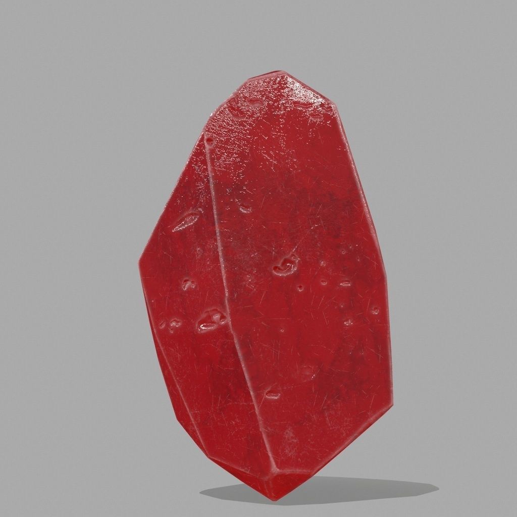 crystal set 3 stone Low-poly 3D model_3