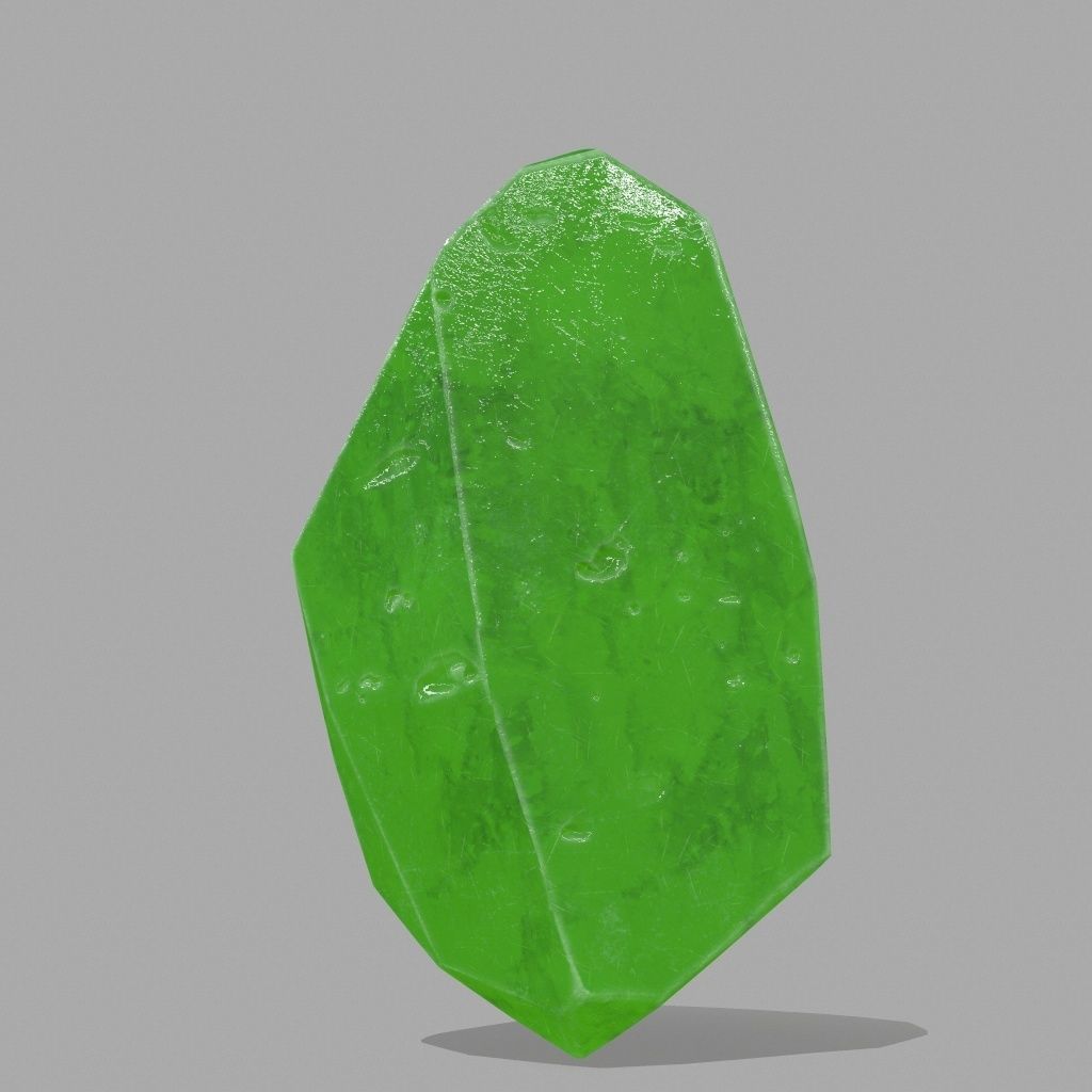 crystal set 3 stone Low-poly 3D model_5