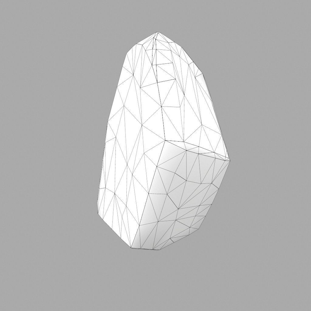 crystal set 3 stone Low-poly 3D model_11