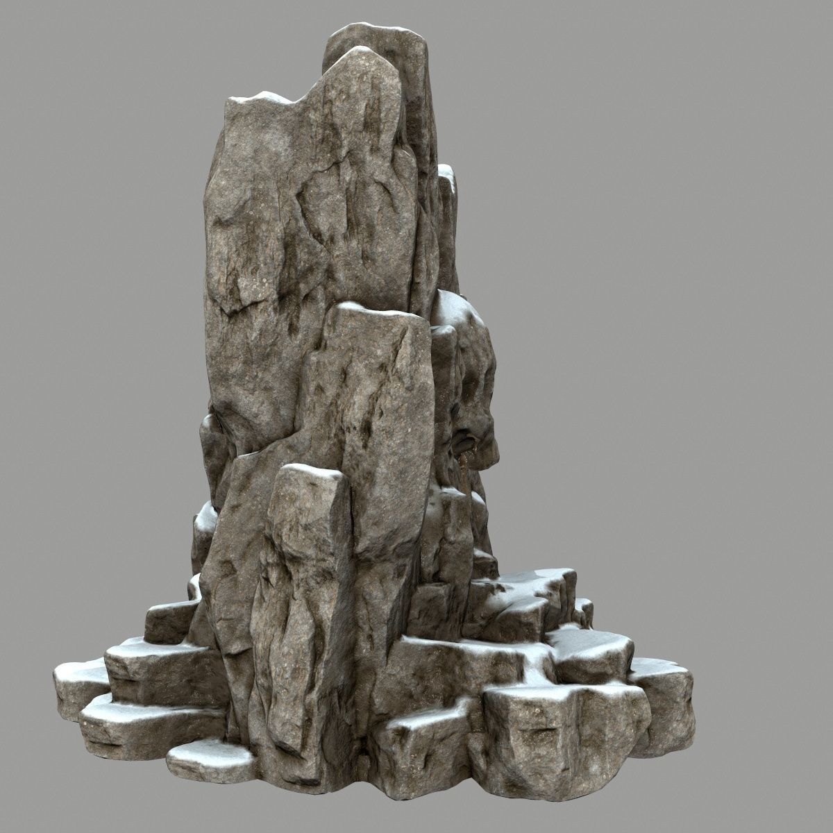 skull cave Low-poly 3D model_3