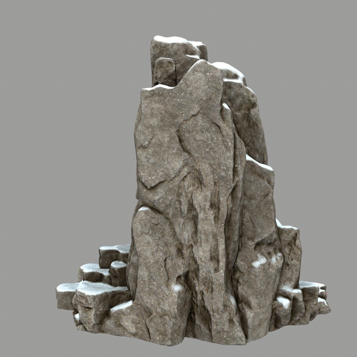 skull cave Low-poly 3D model_7