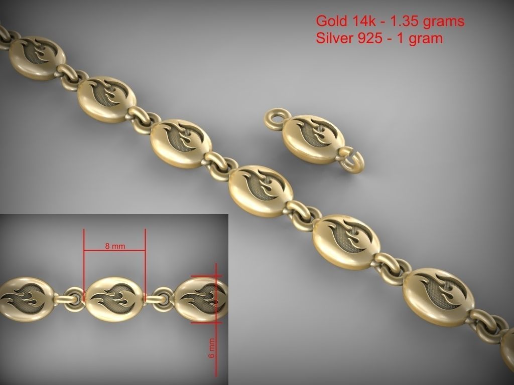 Chain link 143 3D print model_7