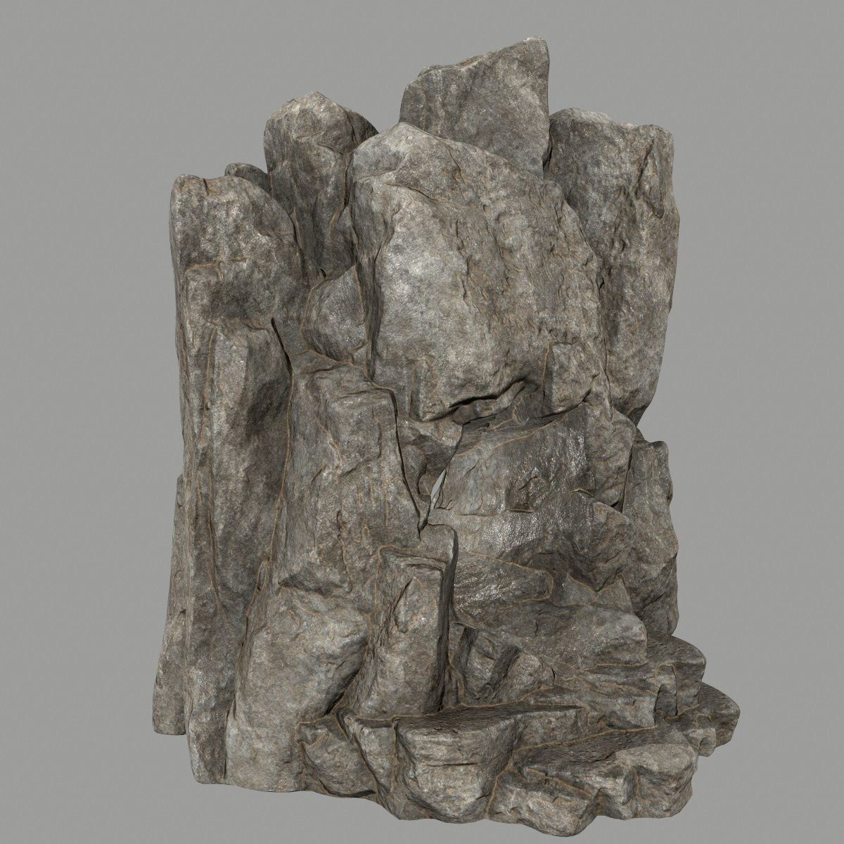 skull cave Low-poly 3D model_6