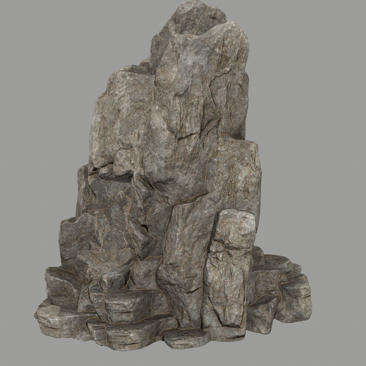 skull cave Low-poly 3D model_4