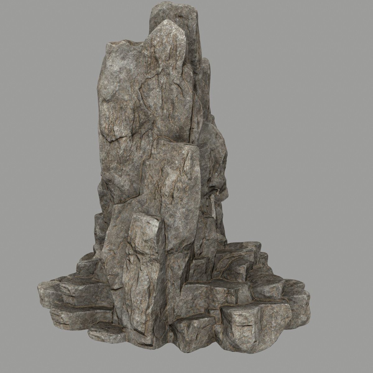 skull cave Low-poly 3D model_3