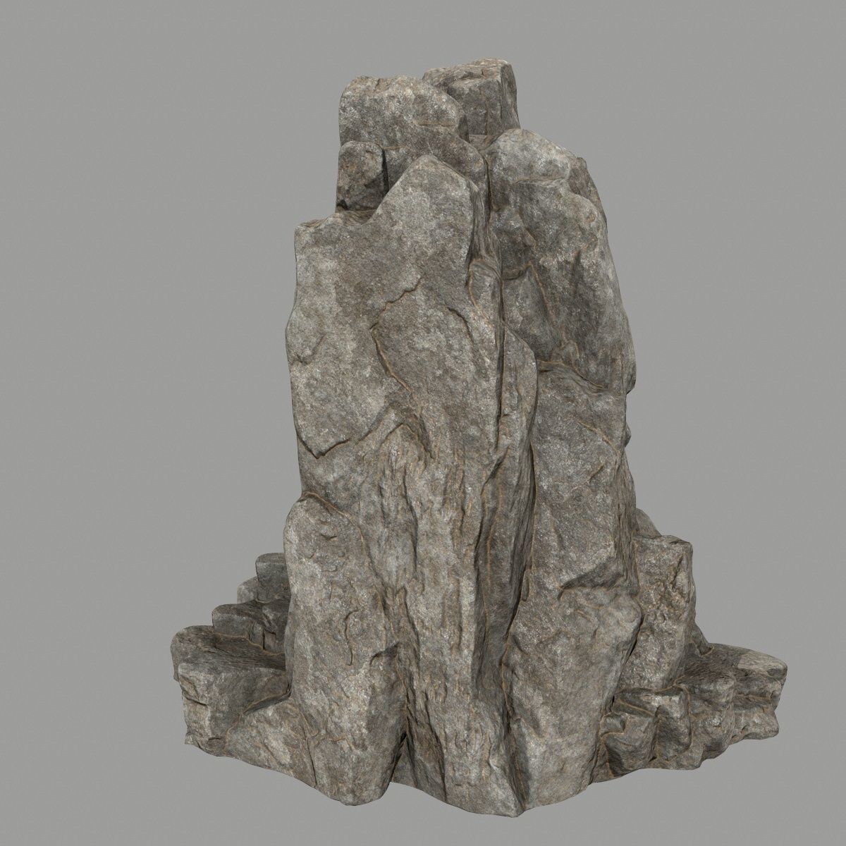 skull cave Low-poly 3D model_7