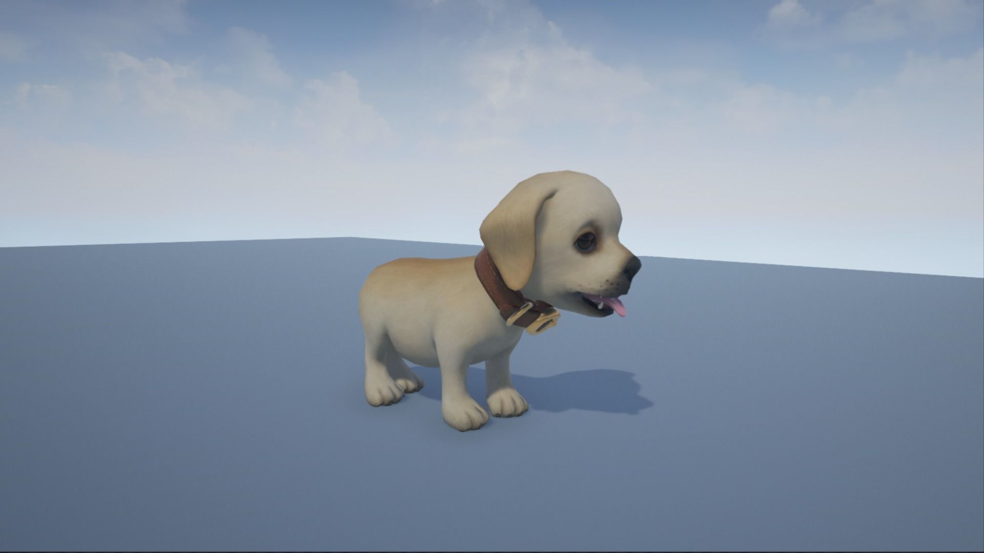Stylized Puppy Low-poly 3D model_4