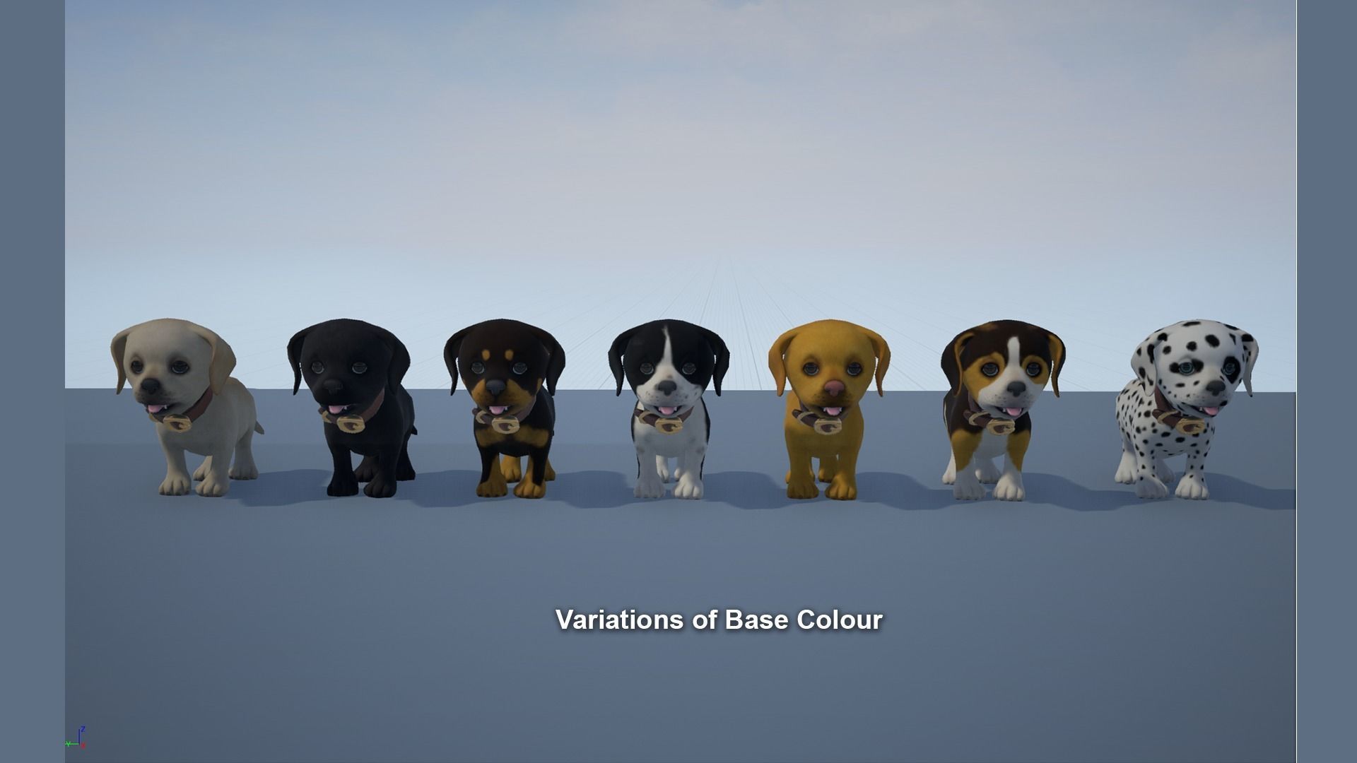 Stylized Puppy Low-poly 3D model_3