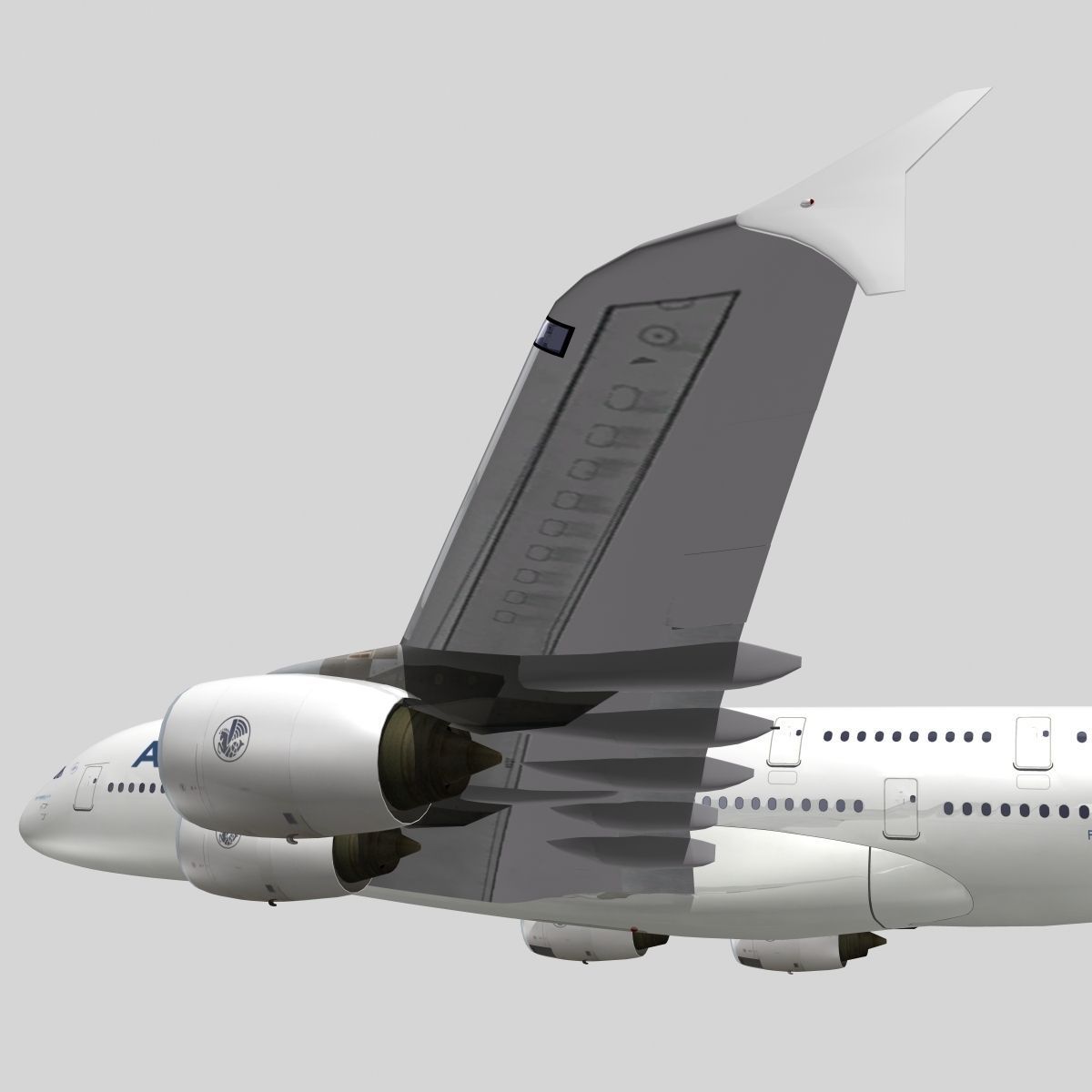 Airbus A-380 Air France 3D model_1
