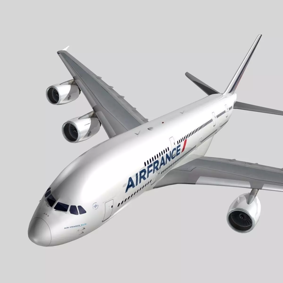 Airbus A-380 Air France 3D model_0