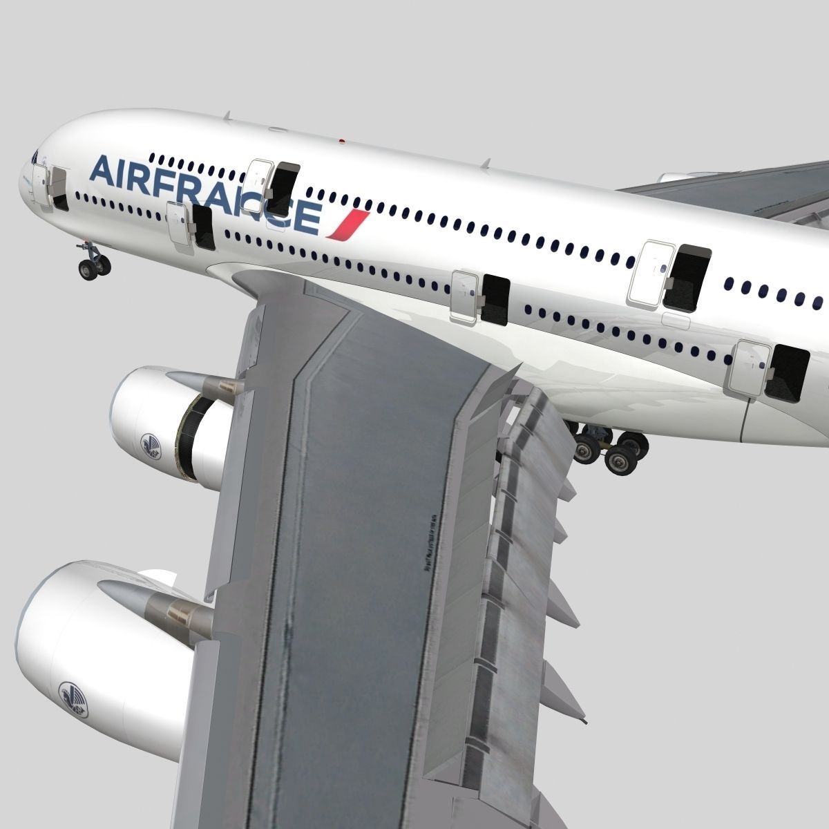 Airbus A-380 Air France 3D model_12