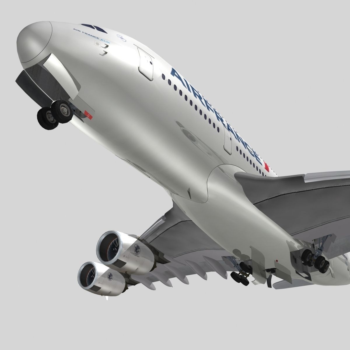 Airbus A-380 Air France 3D model_8