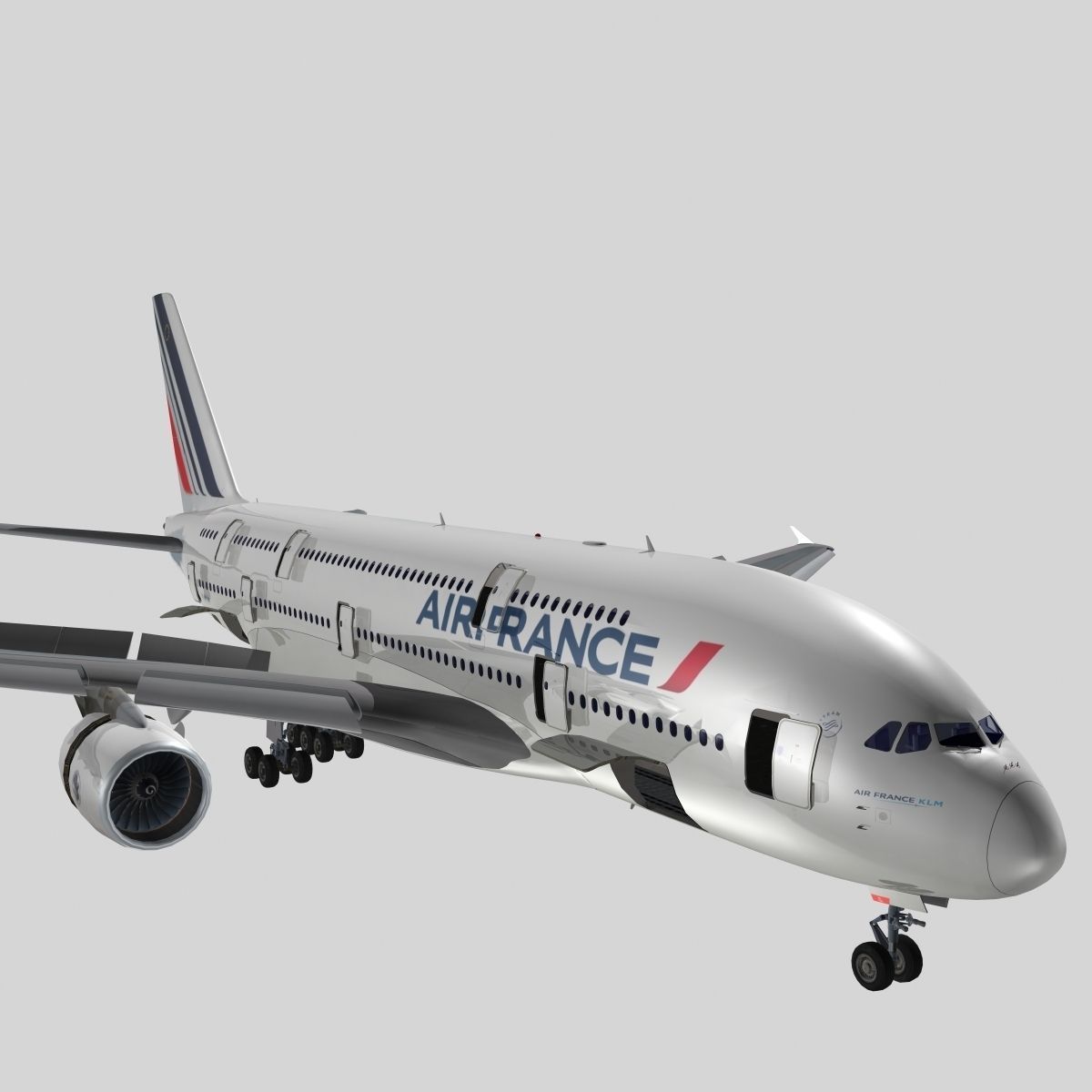 Airbus A-380 Air France 3D model_10