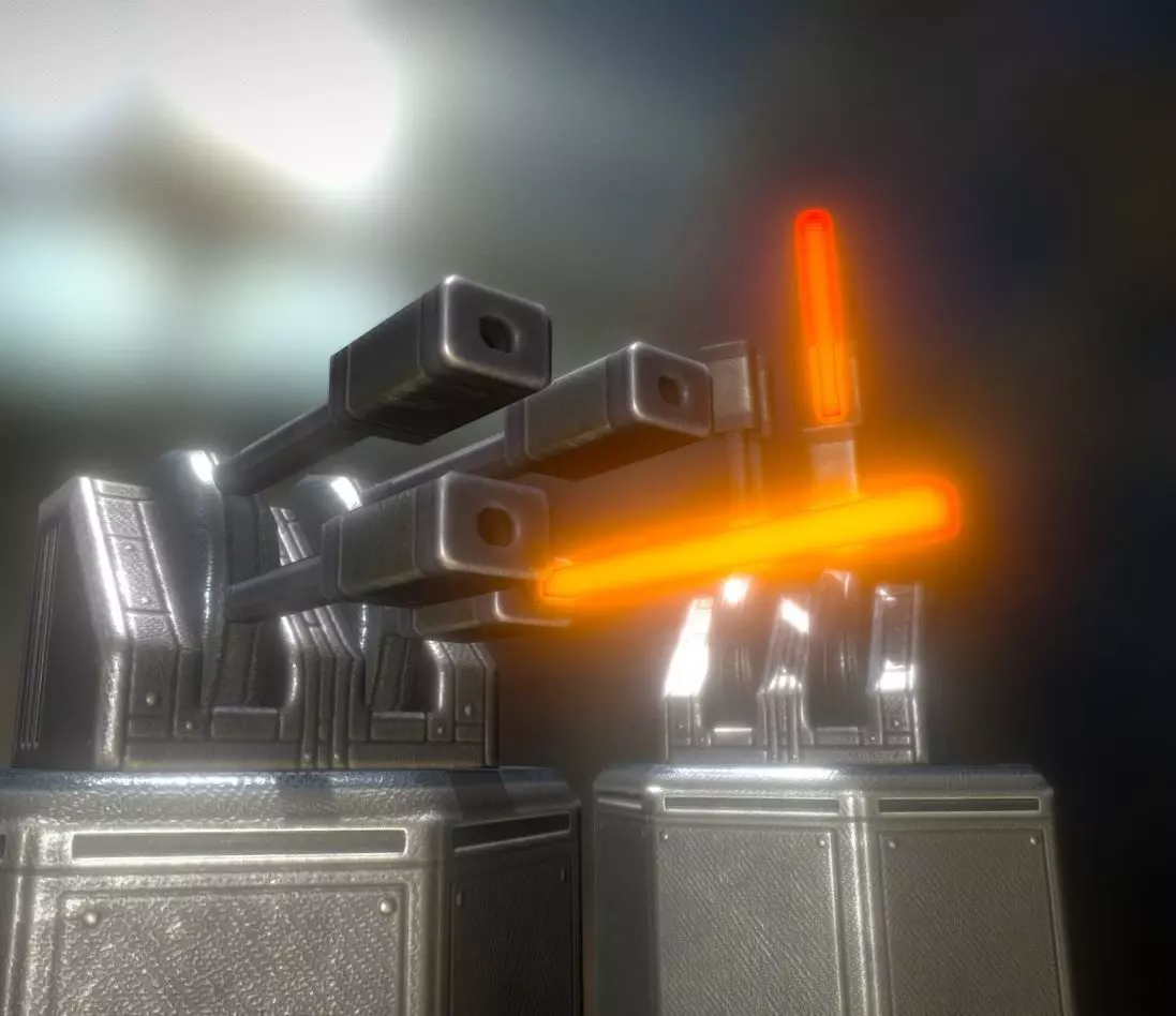 Laser Gun Tower Free low-poly 3D model