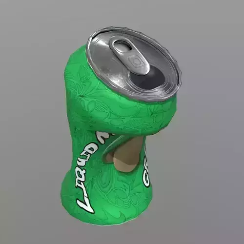 Beverage Can Deformed 1 - Liquid Mushroom Low-poly 3D model Beverage Can Deformed 1 - Liquid Mushroom Low-poly 3D model