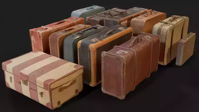 12 Vintage Suitcase Collection 