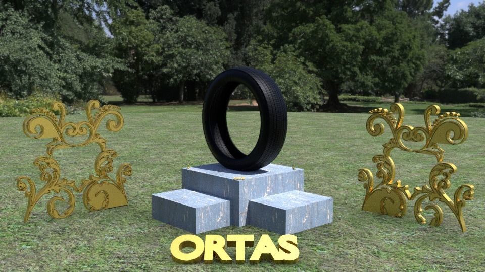 ORTAS TIRE PACK 2 INCLUDING 5 GAME READY TIRES Low-poly 3D model_43