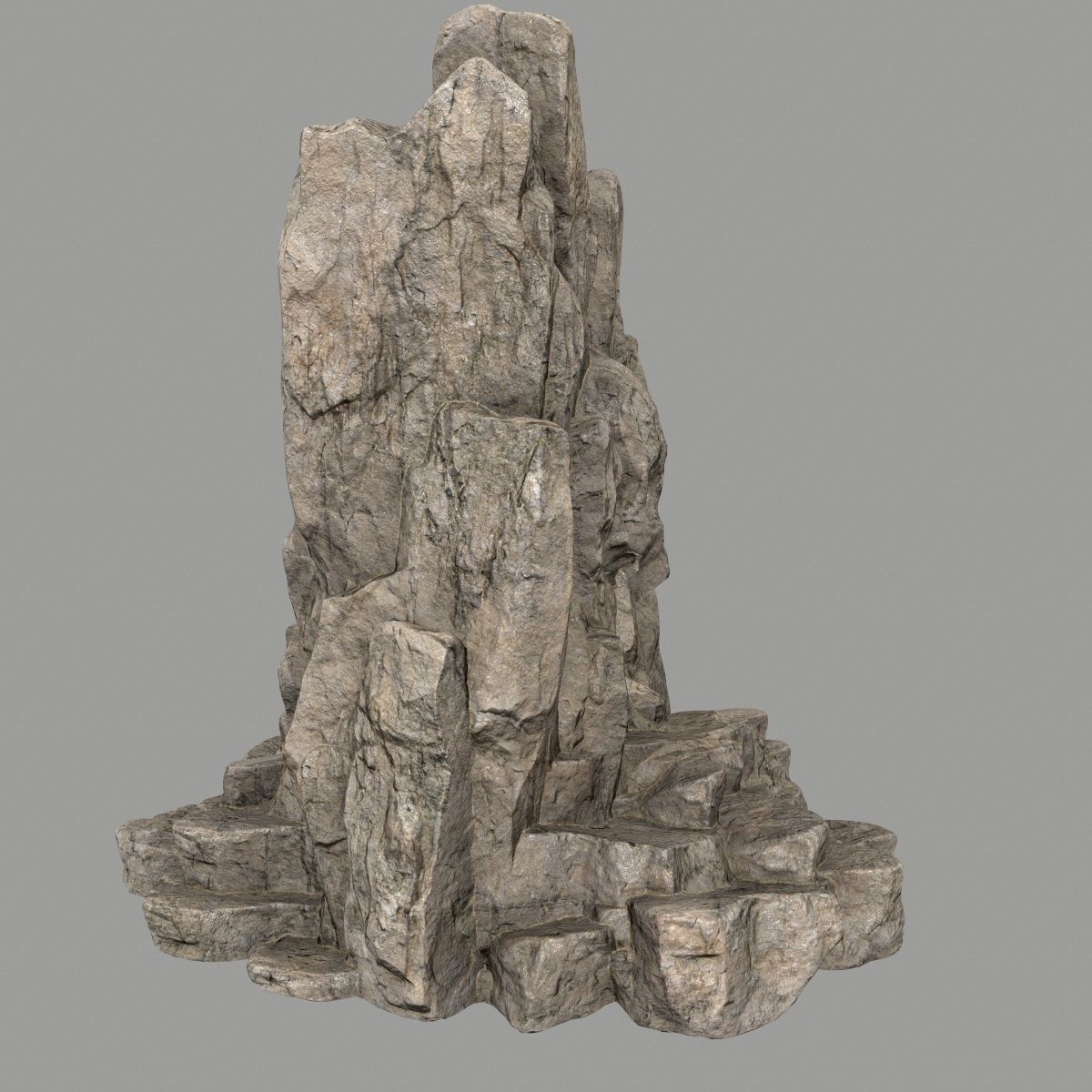 skull cave Low-poly 3D model_2