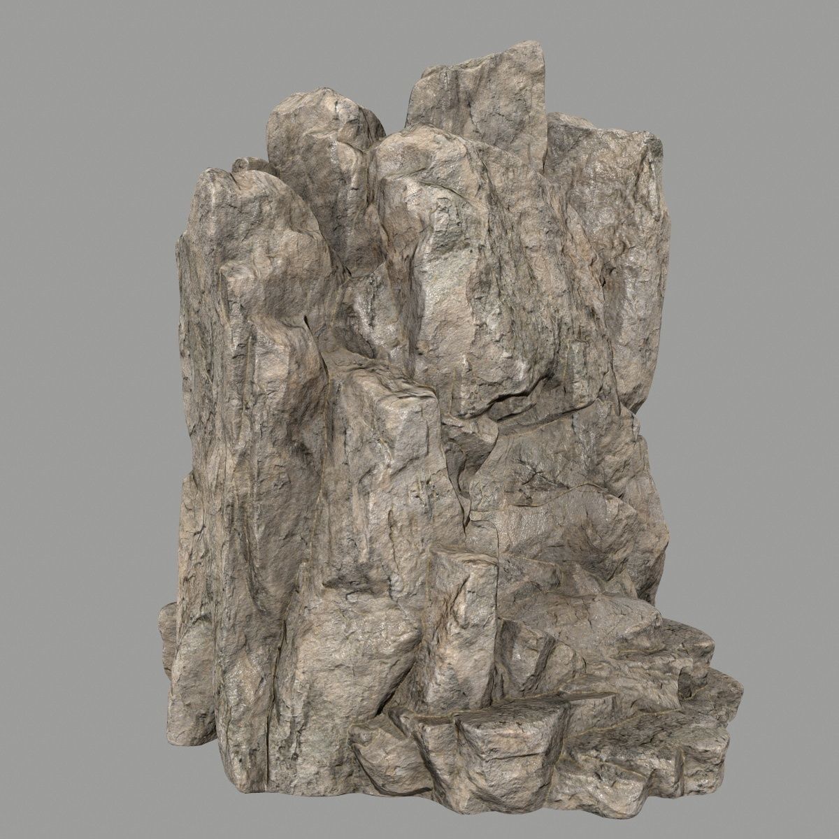 skull cave Low-poly 3D model_7