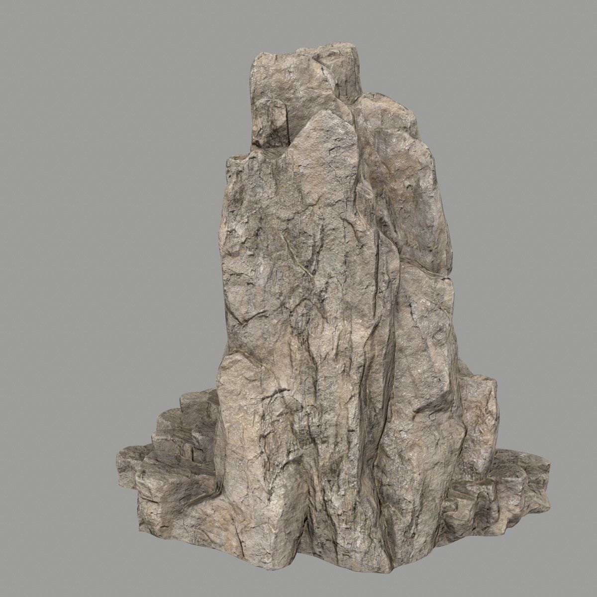 skull cave Low-poly 3D model_8