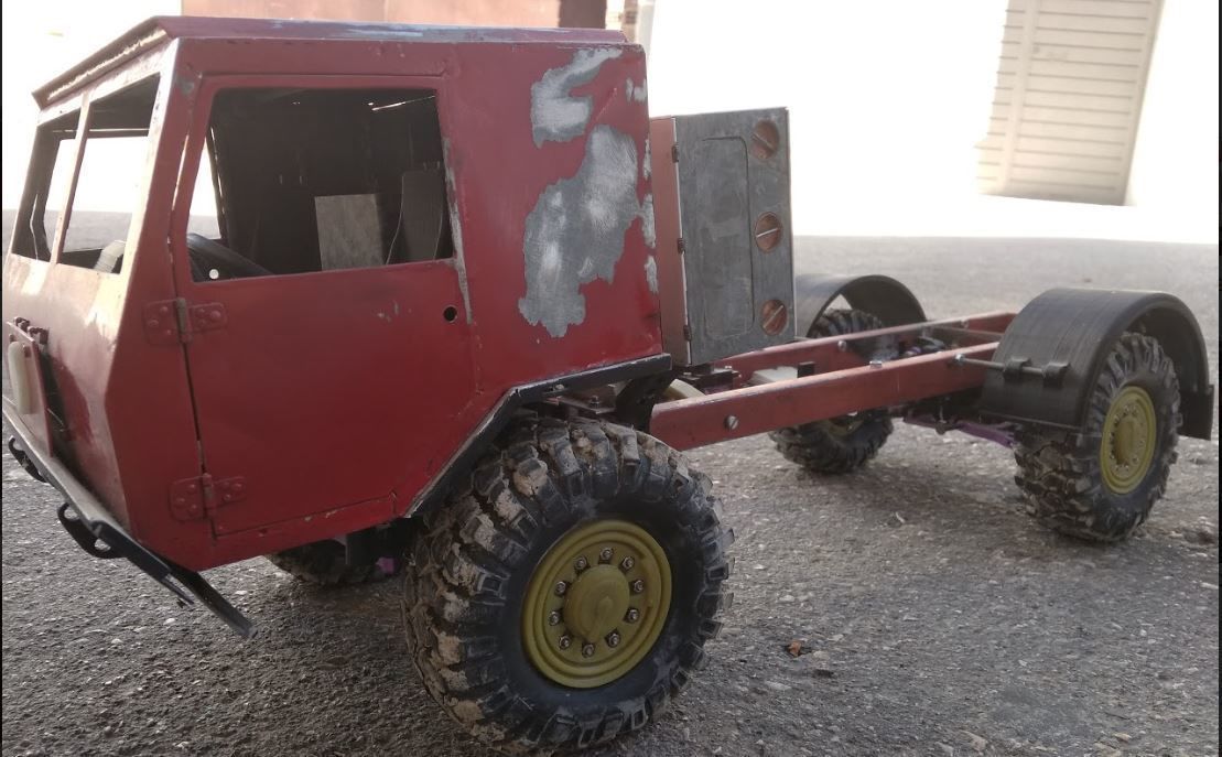 3D Print Scale Crawler 1 10 Truck militar 3D print model_7