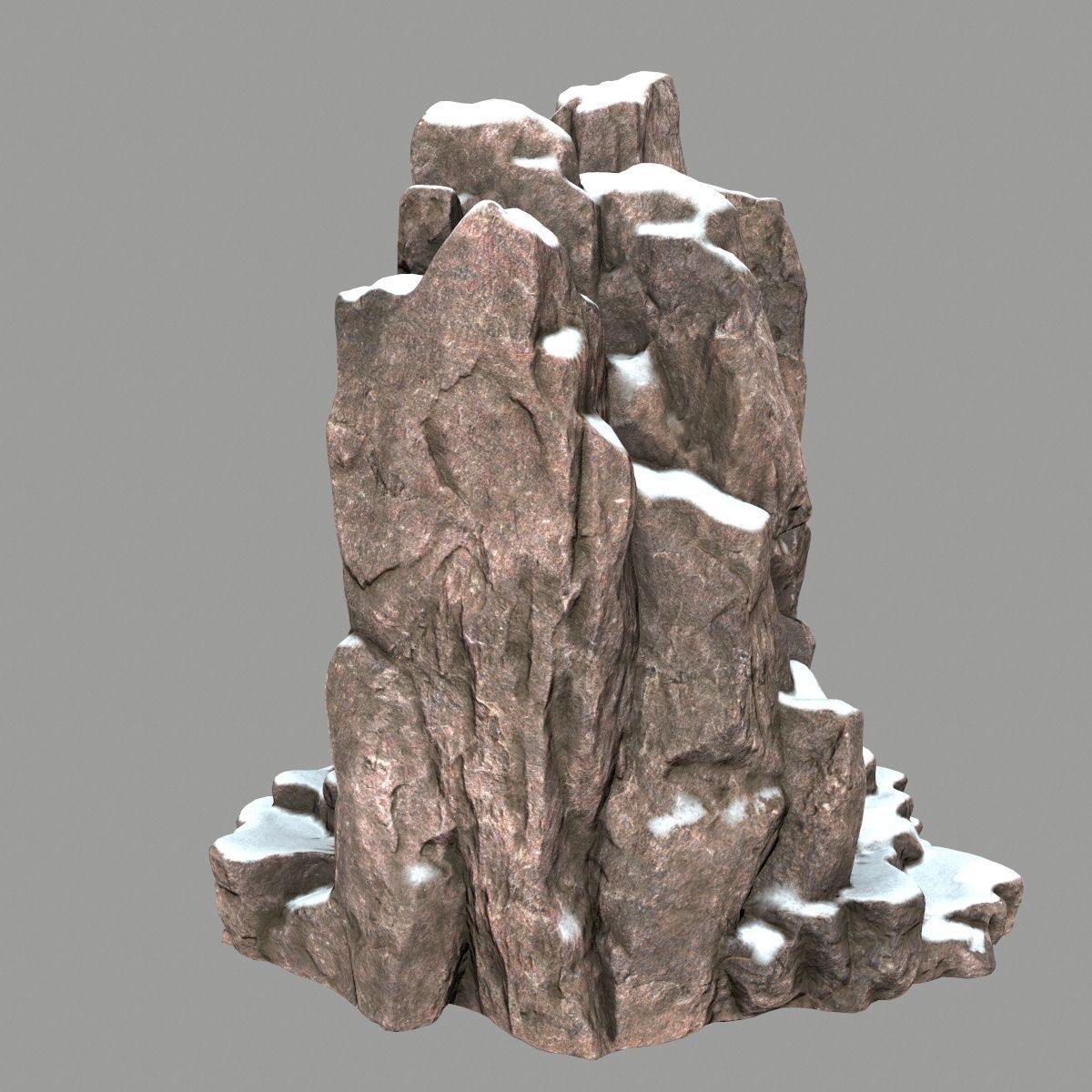 skull cave Low-poly 3D model_7