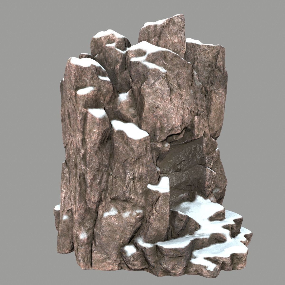 skull cave Low-poly 3D model_6