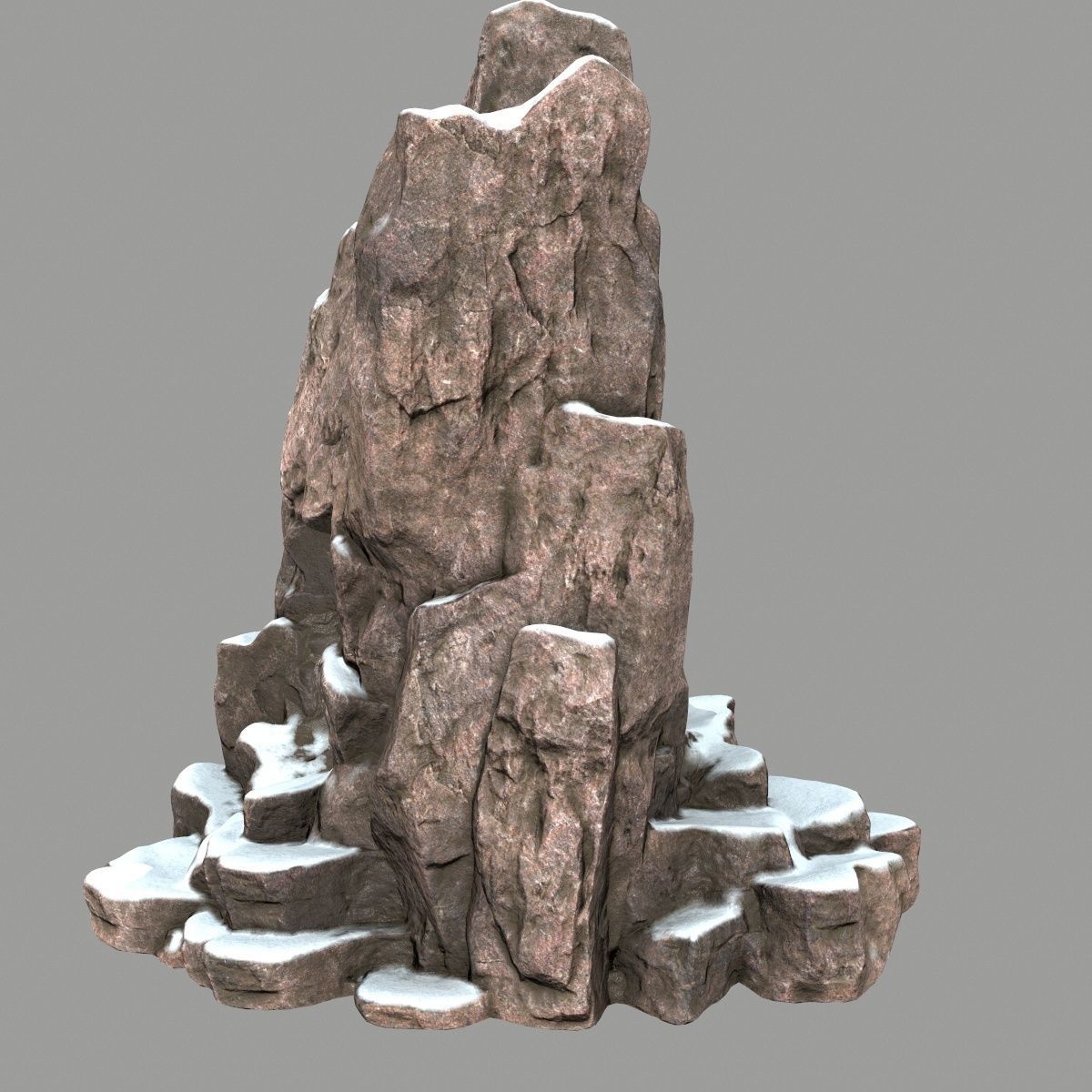 skull cave Low-poly 3D model_3