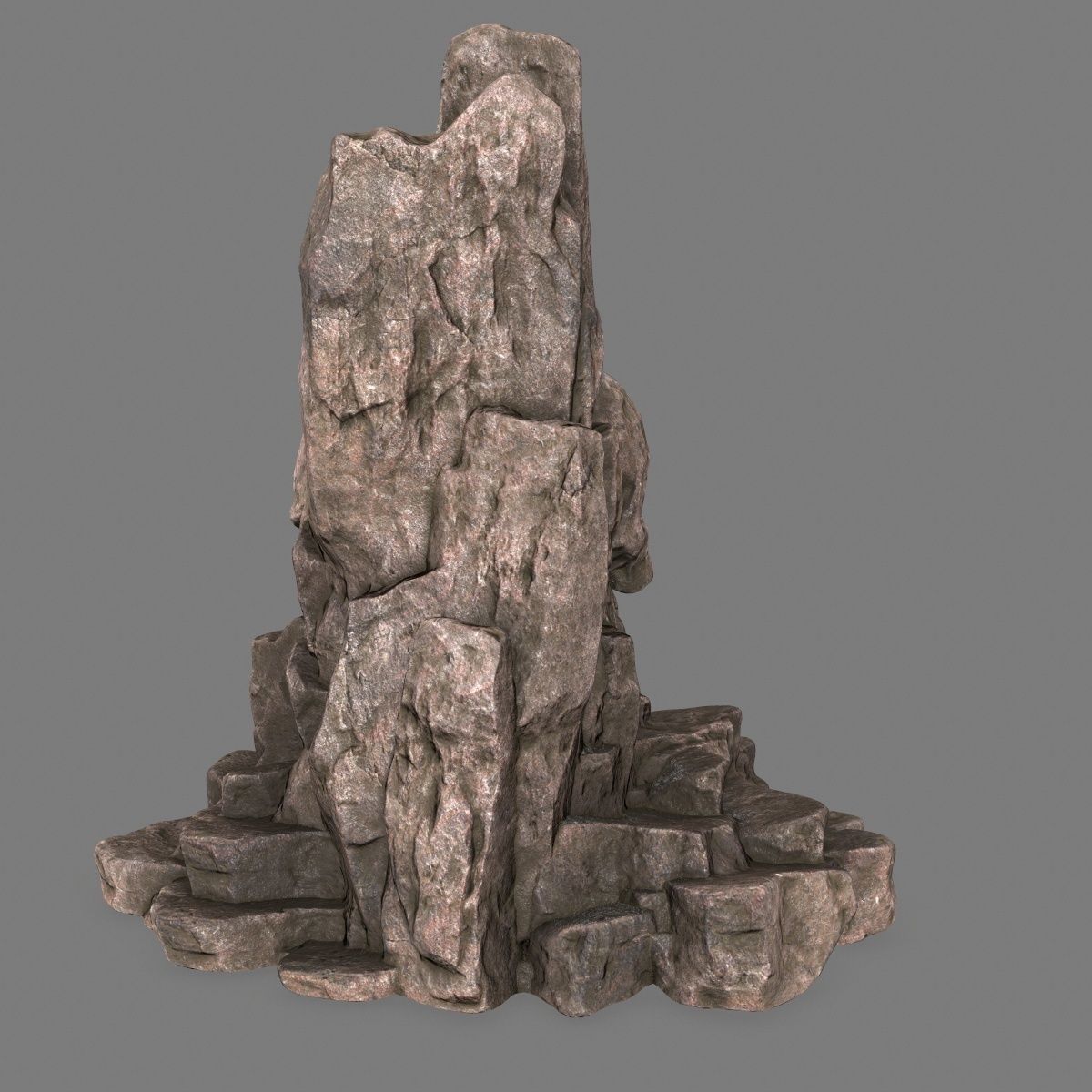 skull cave Low-poly 3D model_3