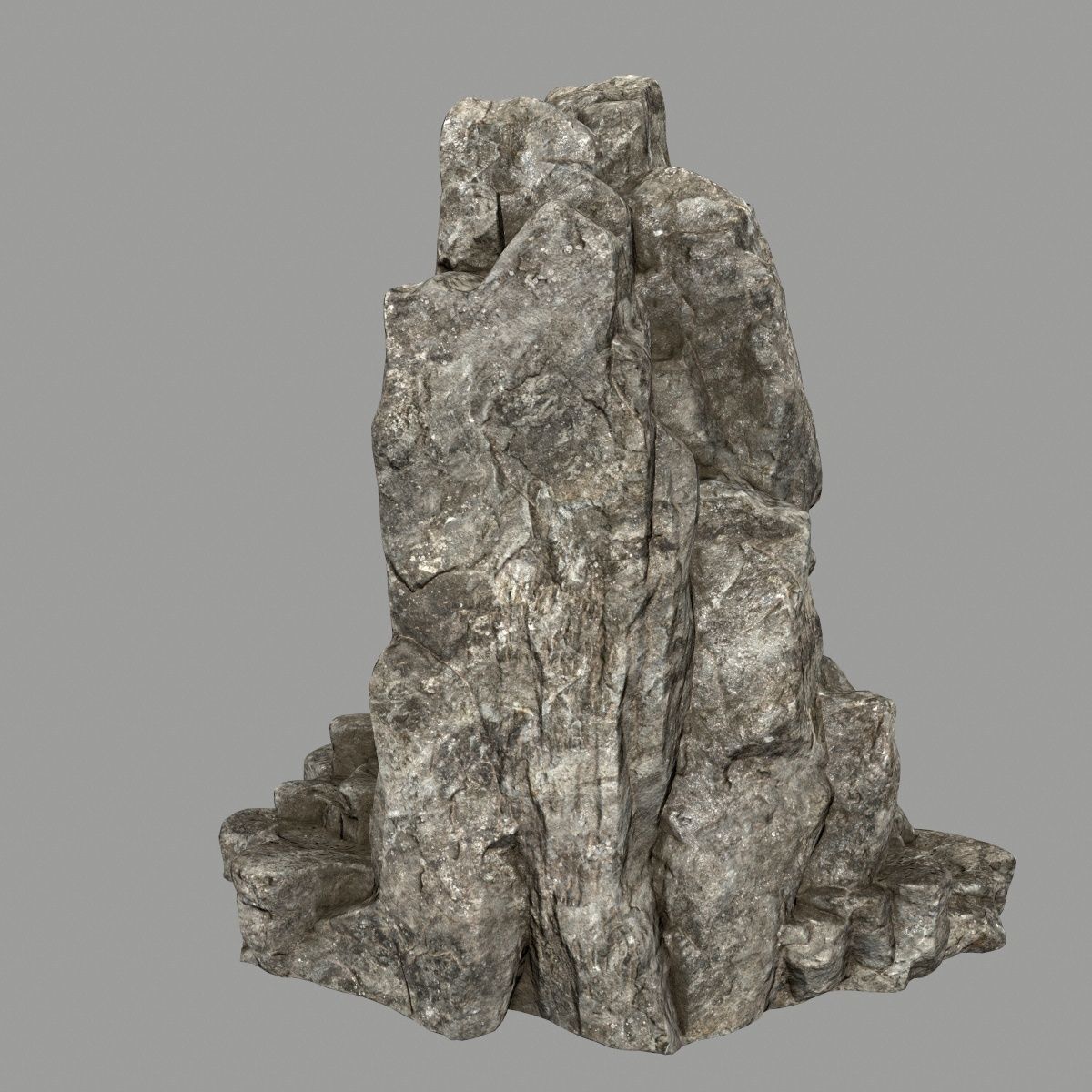 skull cave Low-poly 3D model_7