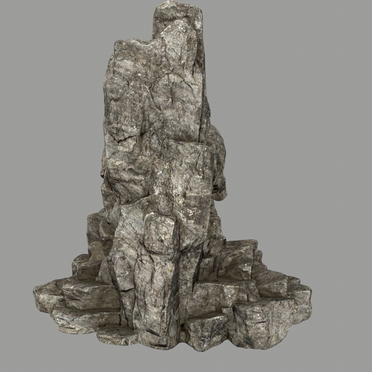 skull cave Low-poly 3D model_3