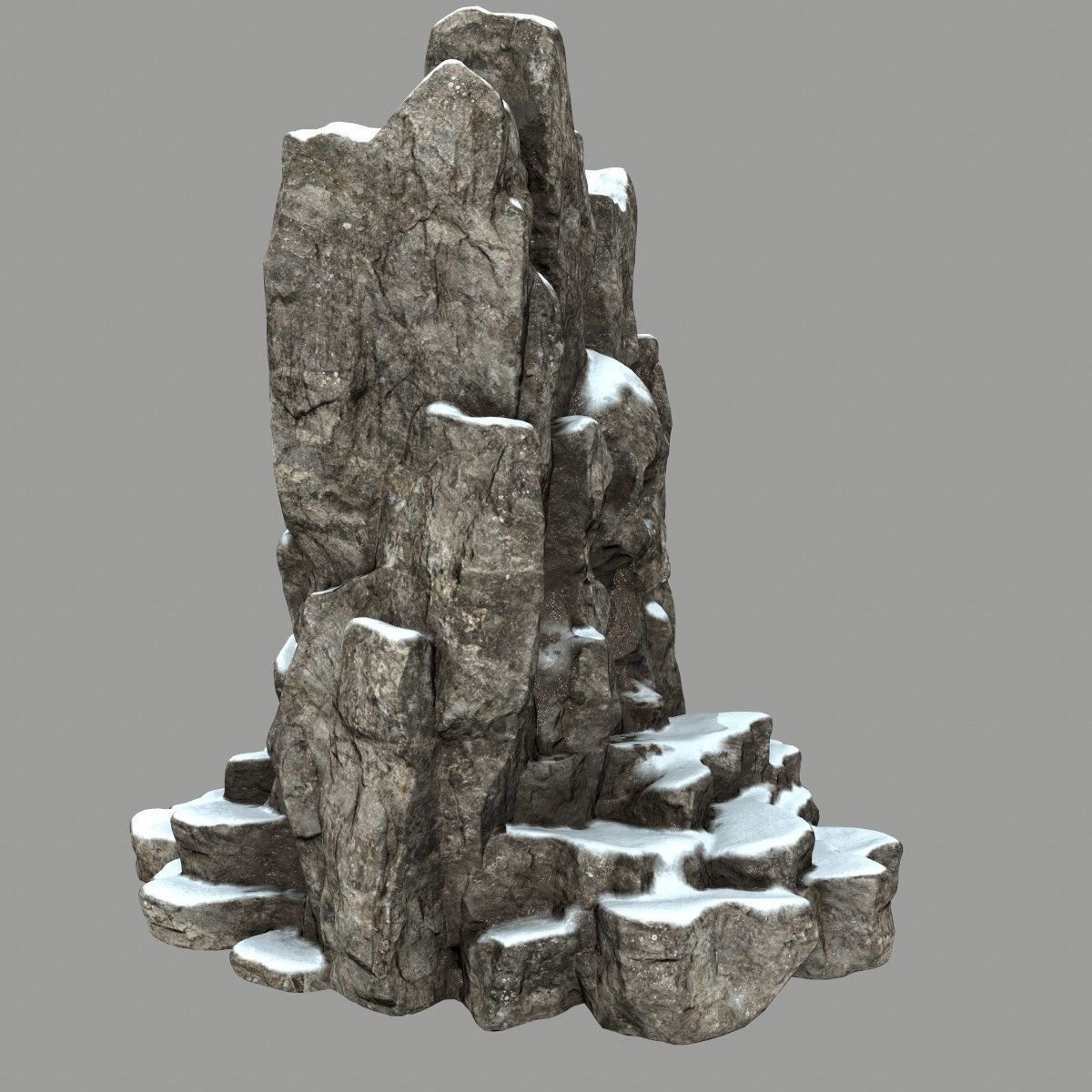 skull cave Low-poly 3D model_3